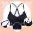 Women Lace Bra Underwear Sexy Cross Beautiful Back Design Unpadded Full Coverage Bra Bottom Tube Top White One size fits all
