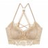 Women Lace Bra Underwear Sexy Cross Beautiful Back Design Unpadded Full Coverage Bra Bottom Tube Top White One size fits all