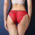 Women Lace Floral Sexy Underwear Ultra thin Low Rise Erotic Lingerie Briefs Temptation Panties White One size