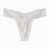 Women Lace G string Briefs Seamless See throught Low Waist Sexy Underwear Erotic Panties white XL