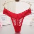 Women Lace G string Briefs Seamless See throught Low Waist Sexy Underwear Erotic Panties white XL