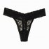 Women Lace G string Briefs Seamless See throught Low Waist Sexy Underwear Erotic Panties black M