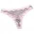 Women Lace G string See through Seamless Wave Line Contrast Color Sexy Underwear Briefs Panties skin color M