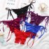 Women Lace Sexy Underwear Open Crotch Bowknot G string Erotic Lingerie Briefs Temptation Panties Watermelon red One size