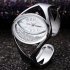Women Ladies Fashion Silver Luxury Rhinestone Bracelet Watch Wristwatch white