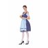 Women Large Size Oktoberfest Style Dirndl Dress Bavarian Style Waitress Halloween Costume blue M