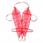 Women Lingerie  Erotic Sexy Lace Perspective Three point G string Sexy Lingerie red Average size