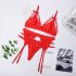 Women Lingerie Sexy Lace Bra Erotic Bra Briefs Set Plus Size Sexy Underwear red XL
