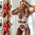 Women Lingerie Sexy Lace Bra Erotic Bra Briefs Set Plus Size Sexy Underwear white XL