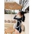 Women Long Sleeve Swimwear Sunscreen Quick drying High Waist Sports Swimsuit For Swimming Surfing Bathing black L