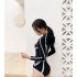 Women Long Sleeve Swimwear Sunscreen Quick drying High Waist Sports Swimsuit For Swimming Surfing Bathing black L