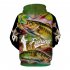 Women Long Sleeves Hoodie Fun Underwater Fish World 3d Digital Printing Sweater Loose Casual Hooded Sweatshirt 002 2XL
