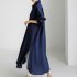 Women Long Sleeves Long Shirt Trendy Lapel Slit Cotton Linen Tops Solid Color Single Breasted Cardigan Jacket apricot M