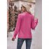 Women Long Sleeves Shirt V Neck Casual Solid Color Loose Blouse Elegant Hollow out Pullover Tunic Tops grass green S