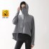 Women Long Sleeves Sun Protection Shirt Ice Silk Breathable Thin Hooded Jacket For Outdoor Fishing Hiking 6941 tender powder one size