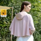 Women Long Sleeves Sun Protection Shirt Ice Silk Breathable Thin Hooded Jacket For Outdoor Fishing Hiking 8345 Korean pink one size