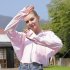 Women Long Sleeves Sun Protection Shirt Ice Silk Breathable Thin Hooded Jacket For Outdoor Fishing Hiking 8345 blue one size