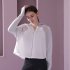 Women Long Sleeves Sun Protection Shirt Ice Silk Breathable Thin Hooded Jacket For Outdoor Fishing Hiking 8334 white one size