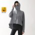 Women Long Sleeves Sun Protection Shirt Ice Silk Breathable Thin Hooded Jacket For Outdoor Fishing Hiking 8334 white one size