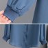 Women Long Sleeves T shirt Large Size Professional Bottoming Shirt Elegant V Neck Solid Color Chiffon Blouse White 3XL
