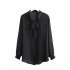 Women Long Sleeves T shirt Large Size Professional Bottoming Shirt Elegant V Neck Solid Color Chiffon Blouse White 3XL