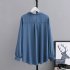Women Long Sleeves T shirt Large Size Professional Bottoming Shirt Elegant V Neck Solid Color Chiffon Blouse White 3XL
