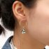 Women Long Tassel Pendant Asymmetric Shell Earrings