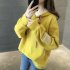Women Loose Thickening Fleece Lined Casual Sport Hooded Pullover for Autumn Winter   pink purple M