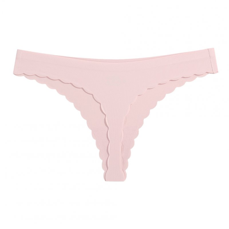Women Low Waist Briefs Sexy G-String Underpants for Adults Pink_XL