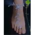 Women Lucky Clover Rhinestone Anklet Barefoot Sandals Beach Foot Chain Jewelry Accessory Circumference 8 4cm