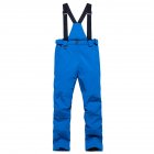 Women Man Winter Warm Thickening Waterproof And Windproof Skiing Hiking Pants Trousers without Belt blue M