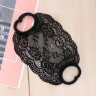 Women Mask Lace Embroidery Floral Dust-proof Anti-fog Single-layer Mask Travel Protection Black _One size