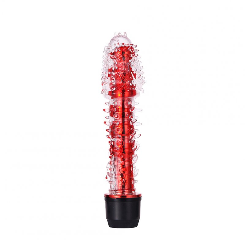 Women Massage Tool Abs Plug-in Pull Rod Vibrator Multispeed Female  Massager red