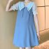 Women Maternity Dress Summer Short Sleeves Chiffon A line Skirt Fashion Solid Color Lace up Loose Dress 510 black skirt M