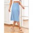 Women Maxi Skirt Wrap Pencil Zipper Long Skirts Slim Fit Solid Color Lace up Bodycon A line Skirt Purple M