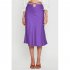 Women Maxi Skirt Wrap Pencil Zipper Long Skirts Slim Fit Solid Color Lace up Bodycon A line Skirt Purple M