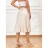 Women Maxi Skirt Wrap Pencil Zipper Long Skirts Slim Fit Solid Color Lace up Bodycon A line Skirt Purple M