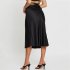Women Maxi Skirt Wrap Pencil Zipper Long Skirts Slim Fit Solid Color Lace up Bodycon A line Skirt Purple M