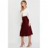 Women Maxi Skirt Wrap Pencil Zipper Long Skirts Slim Fit Solid Color Lace up Bodycon A line Skirt Purple M