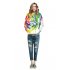 Women Men 3D Colorful Wolf Head Digital Printing Hoodie Pullover Casual Loose Sweater Tops  Colorful wolf head XXL