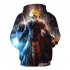 Women Men 3D Printing Cosplay Costume Hooded Jacket Pullover  Gradient Naruto M