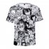 Women Men Ahegao Anime Summer Loose 3D Printing Short Sleeve T shirt C style XXL