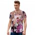 Women Men Ahegao Anime Summer Loose 3D Printing Short Sleeve T shirt C style XXL
