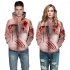 Women Men Fashion 3D Chest Hair Bloodstain Printing Hooded Sweatshirts for Halloween XSF0312 XXXL