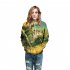 Women Men Loose 3D Underwater World Fish Printing Hooded Jacket Pullover  Photo Color XXL
