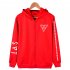 Women Men SEVENTEEN SVT Concert Autumn Zipper Sweater Coat Jacket Tops red XXXL