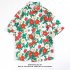 Women Men Summer Short Sleeve Floral Shirt Comfortable Button Up Lapel Collar Retro Loose Casual Tops H803 3XL