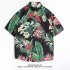 Women Men Summer Short Sleeve Floral Shirt Comfortable Button Up Lapel Collar Retro Loose Casual Tops H803 3XL
