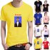 Women Men T Shirt Fashion Loose Short Sleeve Tops for Couple Lovers White male L