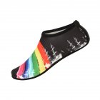 Women Men Water Shoes Diving Socks Non-slip Sneaker Socks Flat Shoe for Summer Outdoor Swimming Surfing city rainbow